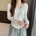 Asymmetrical Cross Strap Sweater