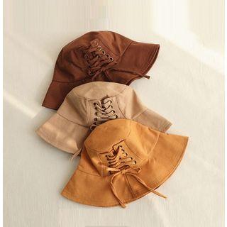 Plain Lace Up Bucket Hat