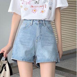 High-waist Straight Leg Loose Fit Shorts