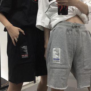 Couple Matching Applique Sweat Shorts