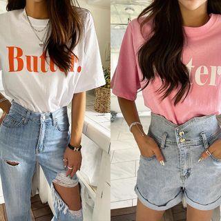 Butter Letter T-shirt