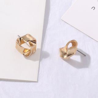 Twist Metal Earring Twisted Triangle - Gold - One Size
