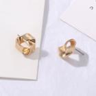 Twist Metal Earring Twisted Triangle - Gold - One Size