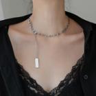 Stainless Steel Tag Pendant Choker