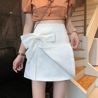 Bow Front Mini Skirt