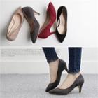 High-heel Faux-suede Pumps