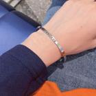 Stainless Steel Lettering Open Bangle As Shown In Figure - 6.4cm