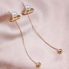 Faux Pearl Dangle Earring 12 - 1 Pair - As Shown In Figure - One Size