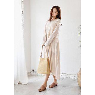 V-neck Tiered Long Dress