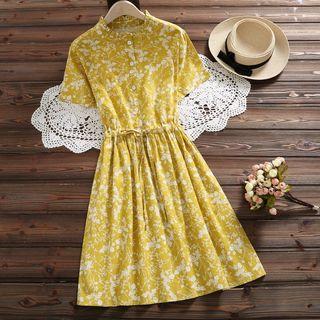 Floral Printed Short Sleeve Dress