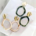 Marble Print Irregular Hoop Earring