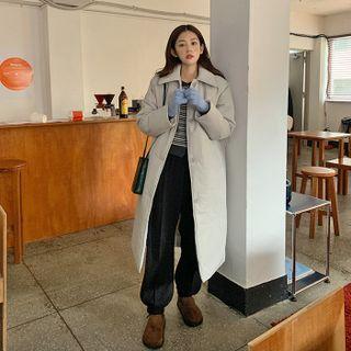 Collared Long Quilted Coat