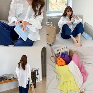 Vivid-color Oversized Shirt
