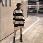 Striped Sweater Dress Stripes Sweater Dress - One Size