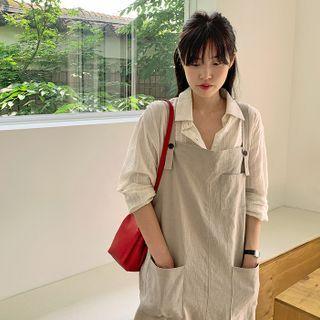 Linen H-line Long Overall Dress