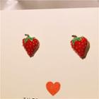 Strawberry Alloy Earring 1 Pair - Red & Green - One Size