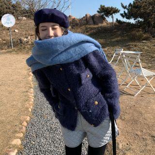 Plain Cardigan Cardigan - Dark Blue - One Size