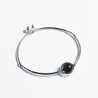 Ball Accent Bracelet Ins - Silver & Black - One Size