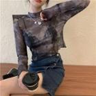 Long-sleeve Tie Dye Cover-up