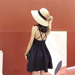 Cross Back Strappy A-line Dress