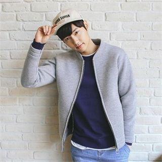 Zip-up Neoprene Baseball Jacket