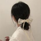 Bow Lace Hair Clip White - One Size