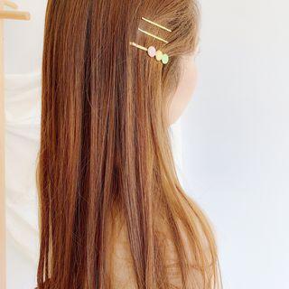 Set: Retro Disc / Plain Hair Pin (assorted Designs)