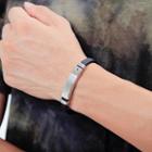 Titanium Steel Silicone Bangle 1276 - As Shown In Figure - One Size