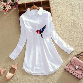 Bird Embroidered Blouse