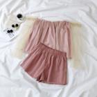 Off-shoulder Top / Wide Leg Shorts