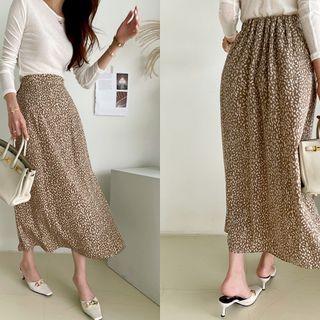 Sway Leopard Long Skirt