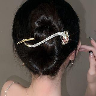 Rhinestone Snake Hair Clip