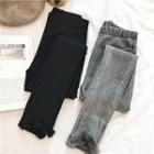 Furry Trim Jeggings