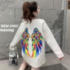 Wing Print Long-sleeve T-shirt