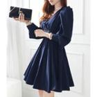 Button-up Mini Swing Dress