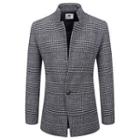 Check-pattern Single-breasted Jacket
