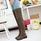 Faux Suede Over-the-knee Boots