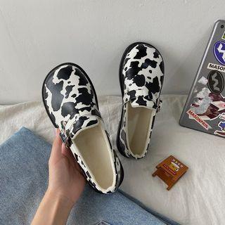 Cow Print Faux Leather Shoes