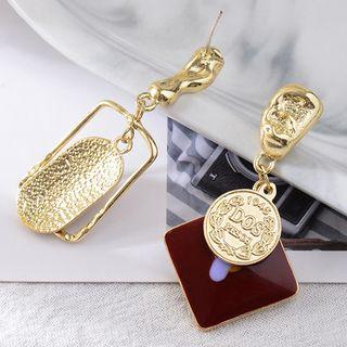Non-matching Drop Earring 1 Pair - Stud Earring - As Shown In Figure - One Size