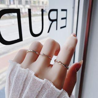 Set Of 3 - Linen Flower Ring ( Various Designs )