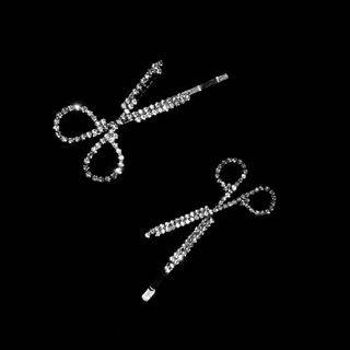 Rhinestone Scissors Earring