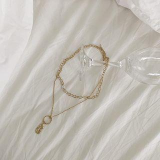 Chain Choker & Necklace Set (2 Pcs) Gold - One Size