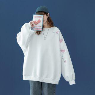 Floral Print Oversized Sweatshirt
