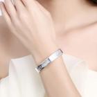 Fashion Romantic Letter Love Bangle Silver - One Size