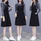 Set: Drawstring Jumper Dress + Long Sleeve Top