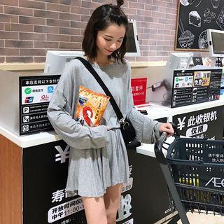 Set: Plain Long Sleeve T-shirt + Plain Skort