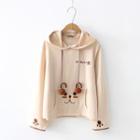 Hooded Printed Long-sleeve T-shirt