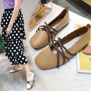 Cross Belt Flats Shoes