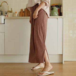Colored Maxi Crystal-pleat Skirt