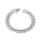 Simple Geometric Sideways Bracelet Silver - One Size